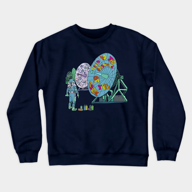 Hello to the residents of far skies Crewneck Sweatshirt by Muga Design